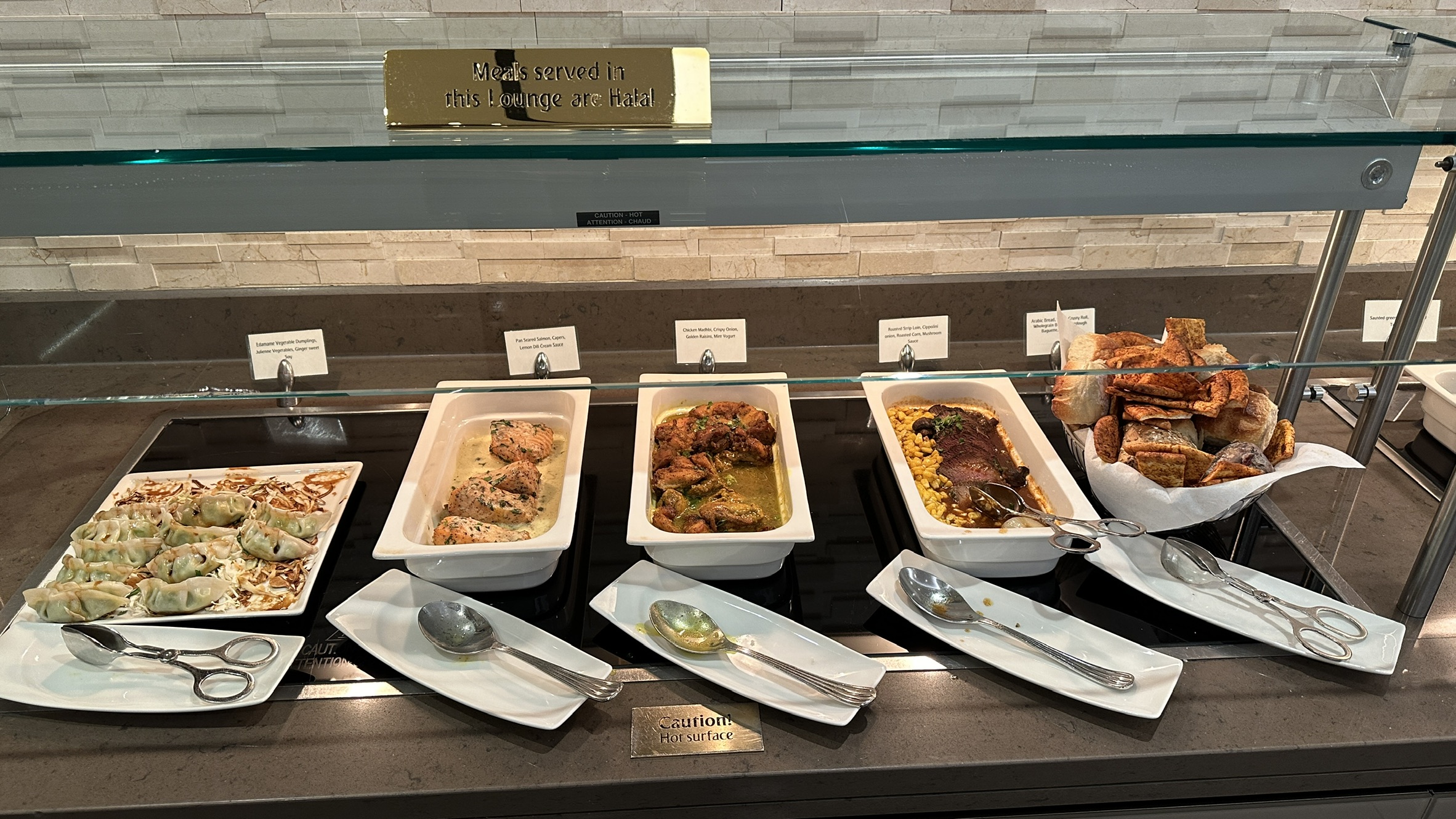 Buffet area at the lounge