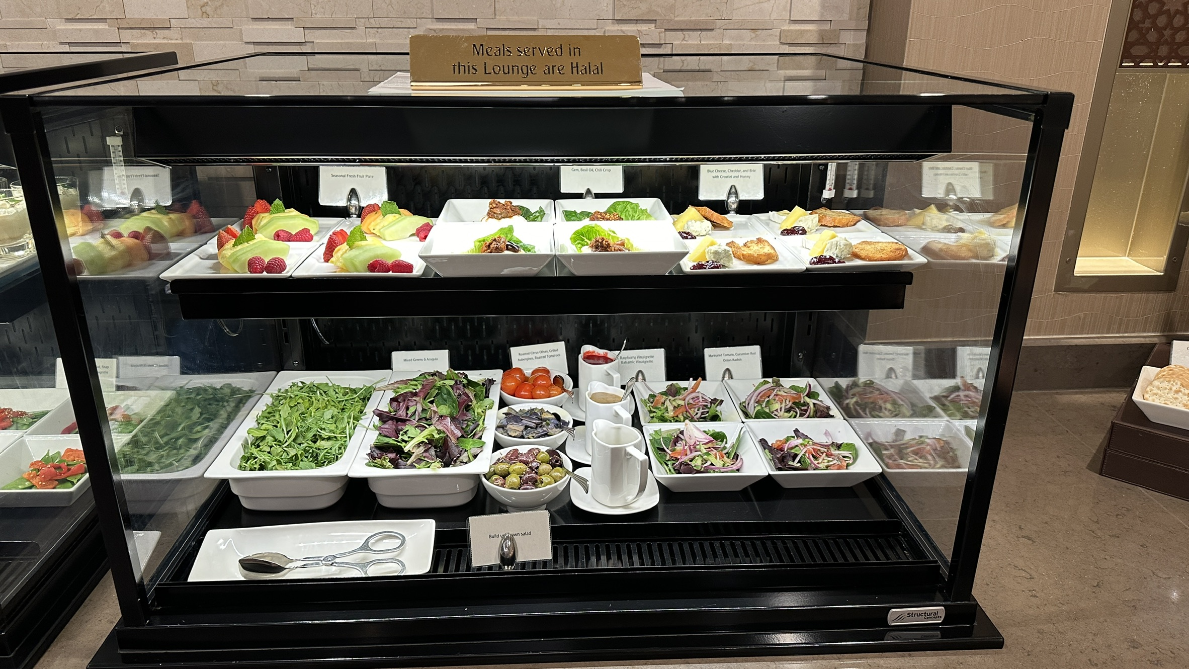 Buffet area at the lounge