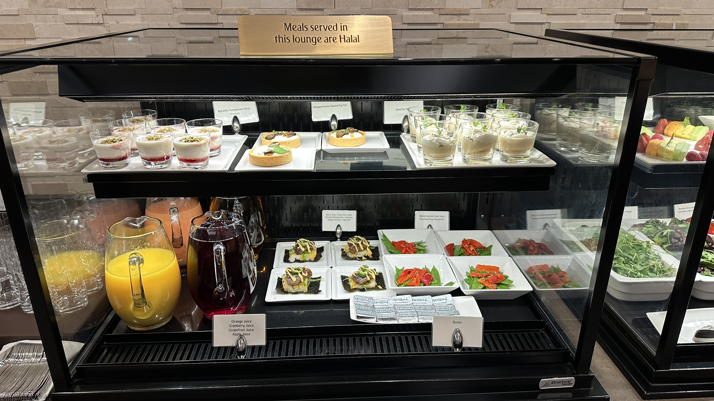 Buffet area at the lounge