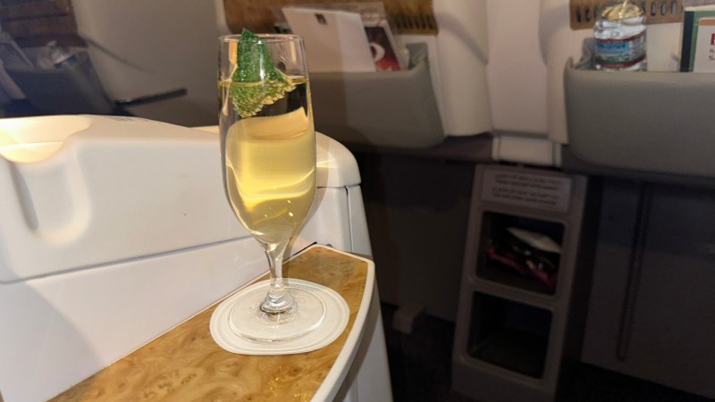 Pre-departure beverage