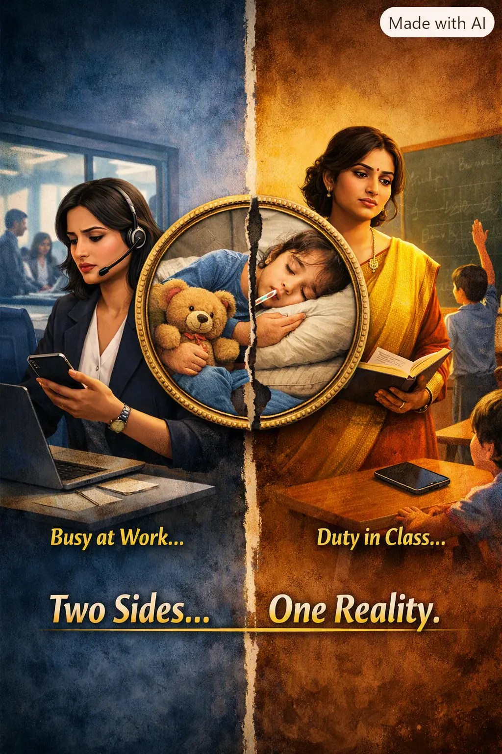 The Other Side of the Coin reflecting on working parents and teachers