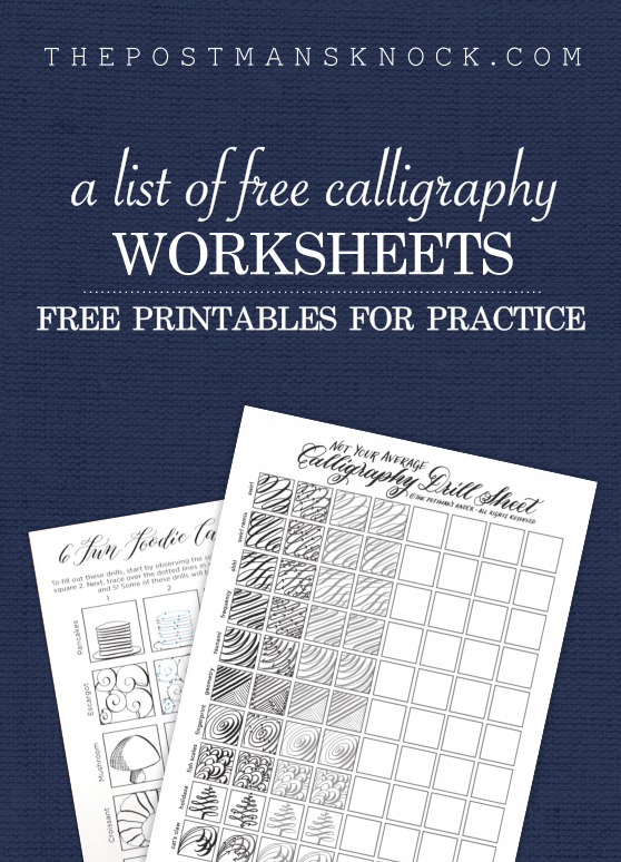 A List of TPK's Free Printable Calligraphy Practice Sheets – The ...