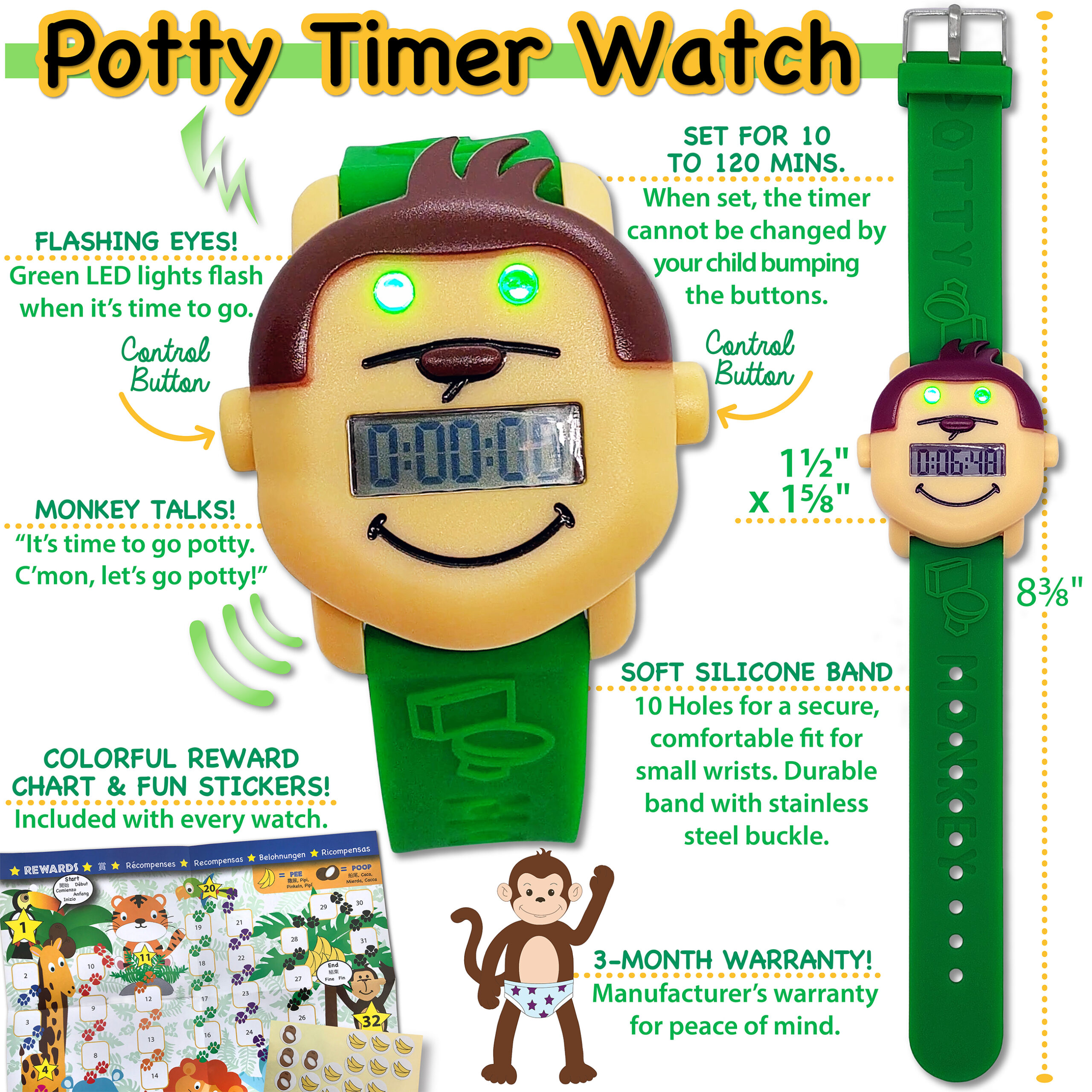 Potty Training Watch | The Potty University | Potty Monkey Potty Watch