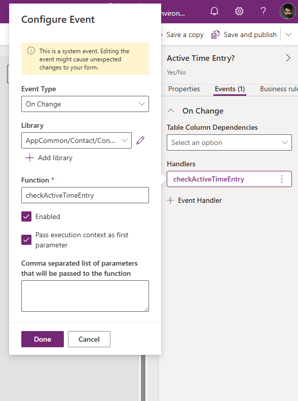 Linking JavaScript to the Contacts main form