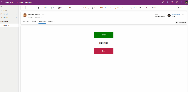 Final demo of the time entry notification