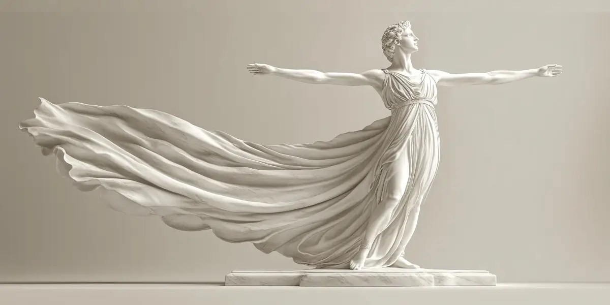 Marble statue depicting creativity