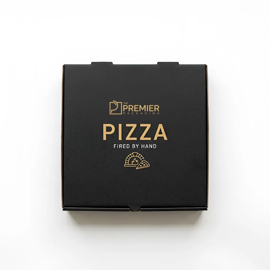 Black Pizza Boxes