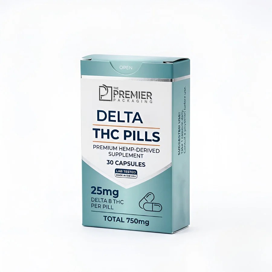 Delta 8 THC Pills Boxes