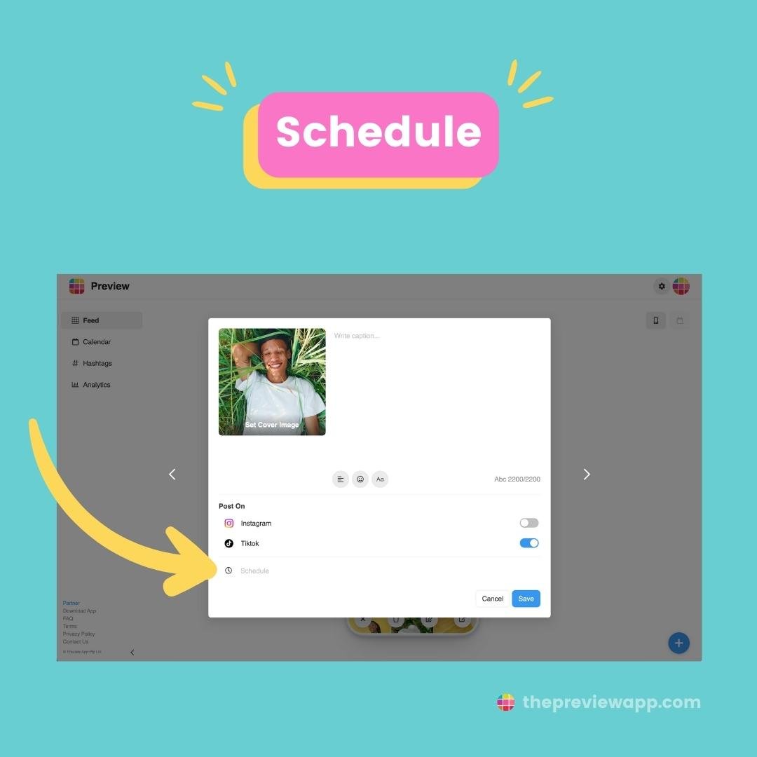 How to schedule tiktok posts with preview (phone & computer)