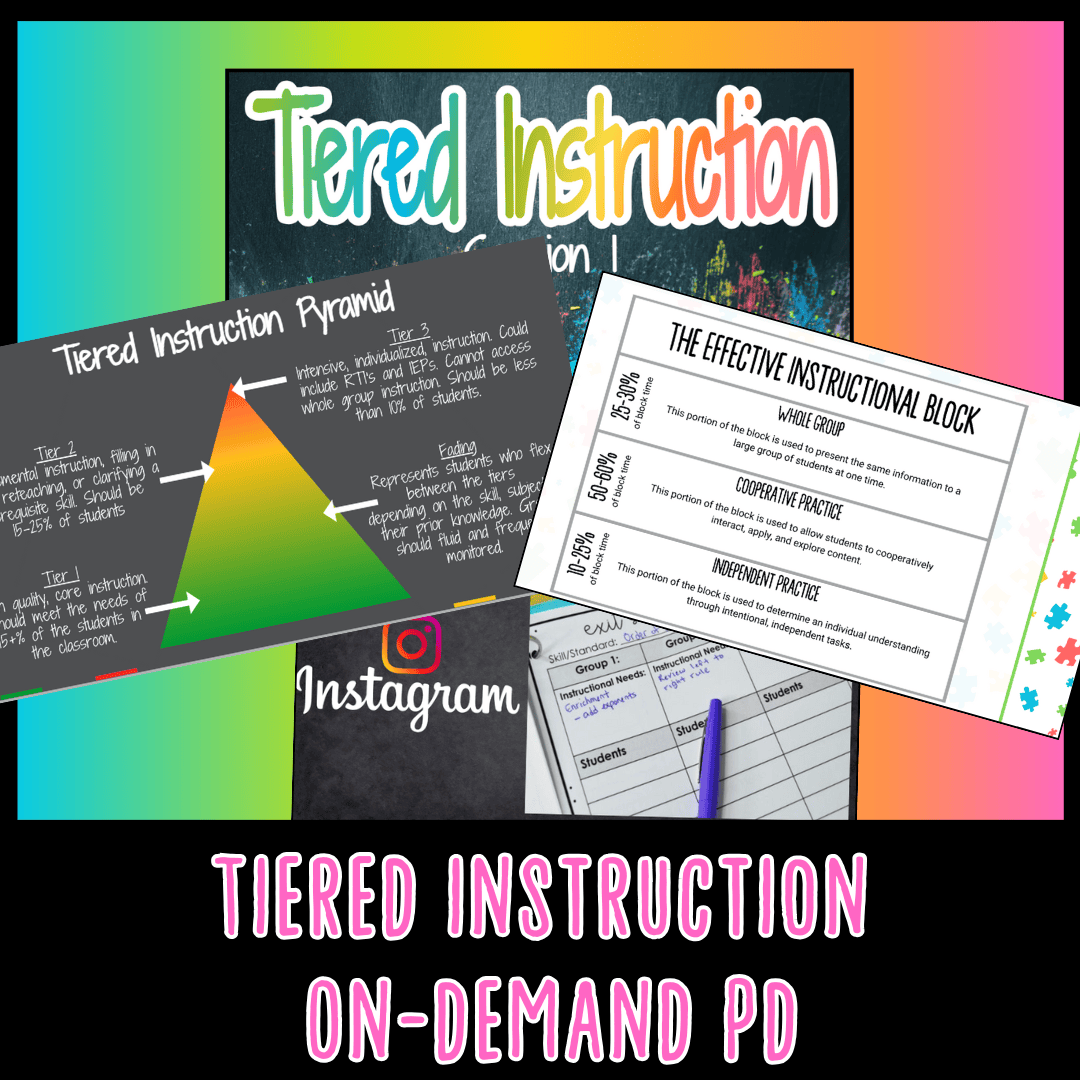 Tiered Instruction PD Package