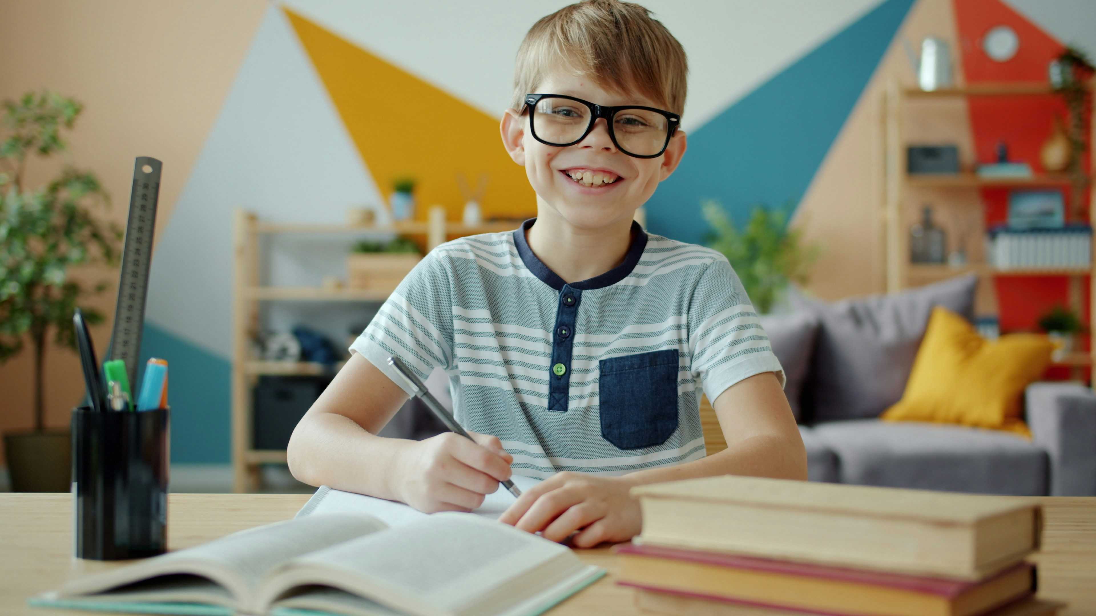 Child doing schoolwork