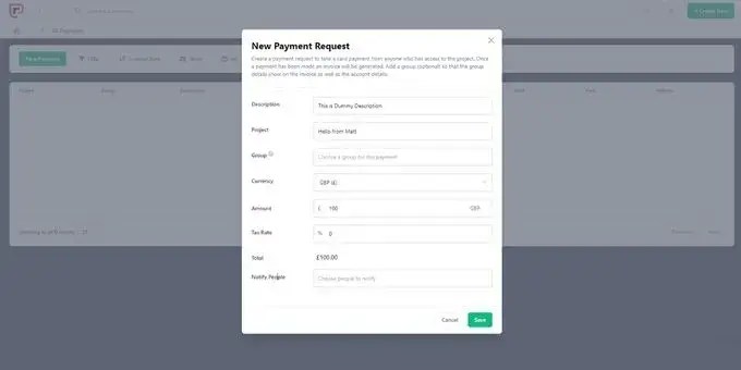 Project Co Appsumo Lifetime Deal - Make payment request