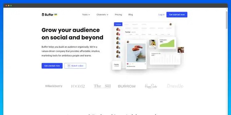 15 Best Software For Marketers - Did You Use Them? 8 Image ThePromotes Buffer Homepage Overview