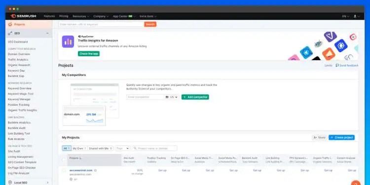 15 Best Software For Marketers - Did You Use Them? 3 Image ThePromotes SEMrush overview and explanation