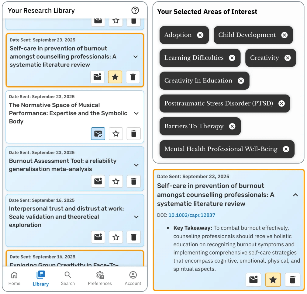 Psychologists and therapists can stay up to date on research without getting lost in the noise.