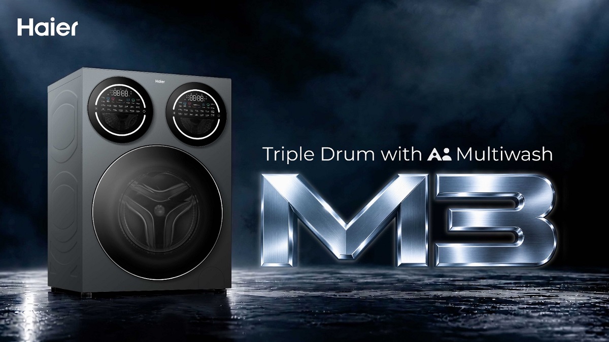 Haier launches triple-drum AI washing machine in India at ₹1.3 lakh