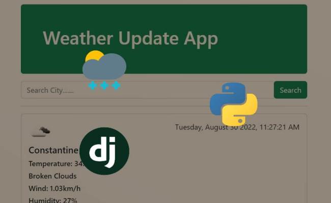 How To Build A Weather App Using Django In Python - The Python Code