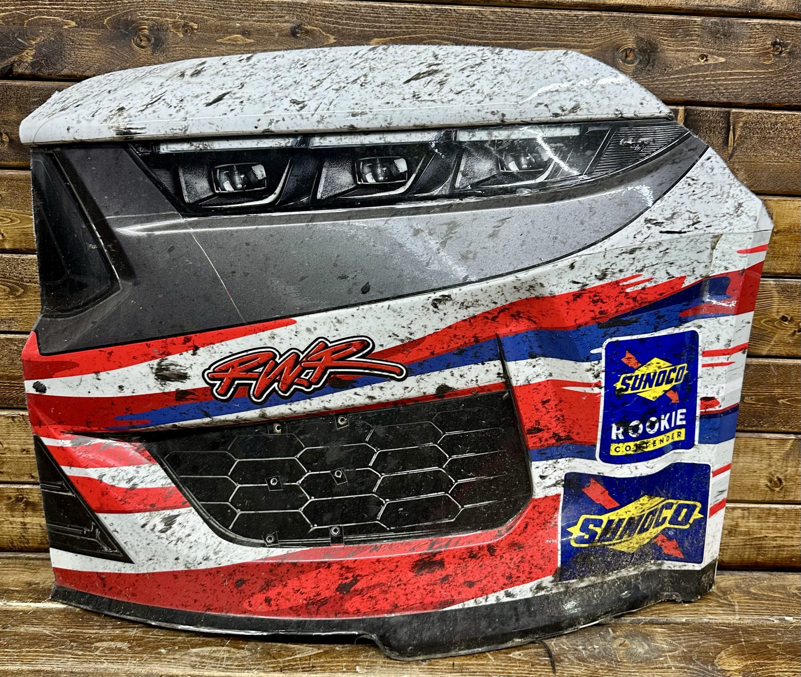 NASCAR #15 Kaz Grala 2024 Charlotte Patriotic Race Used Corner Nose Rookie RWR