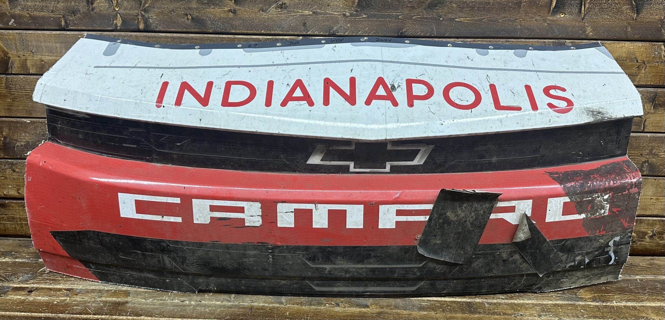 NASCAR #27 Jeb Burton 2024 Indianapolis Race Used Center Nose Jordan Anderson
