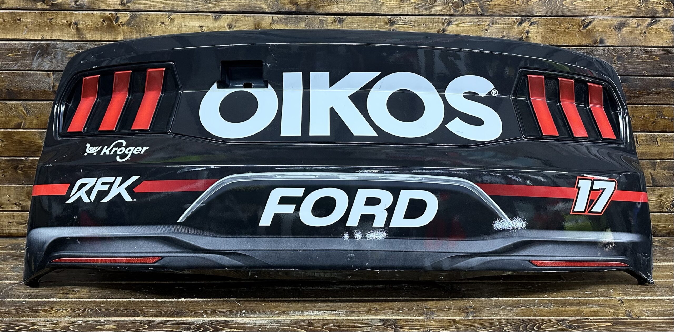 NASCAR #17 Chris Buescher 2025 Race Used OIKOS Rear Bumper- Nashville