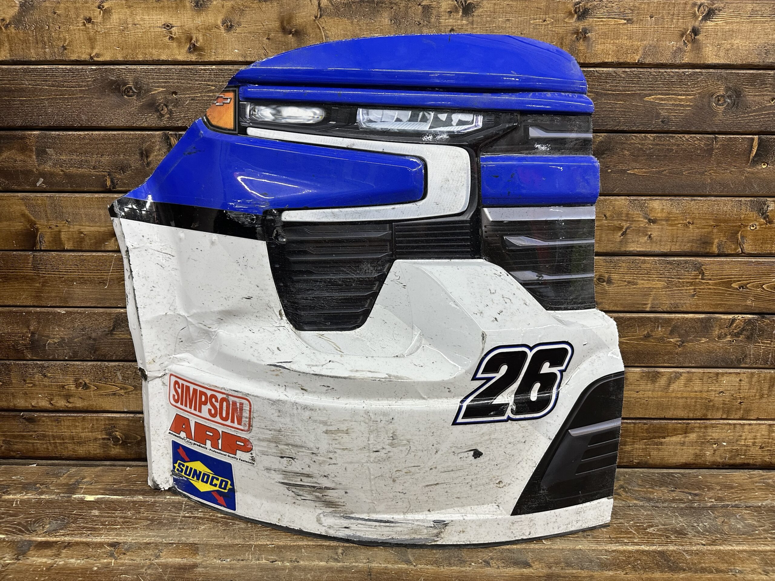 NASCAR #26 Dawson Sutton 2025 Race Used Rackley WAR Corner Nose