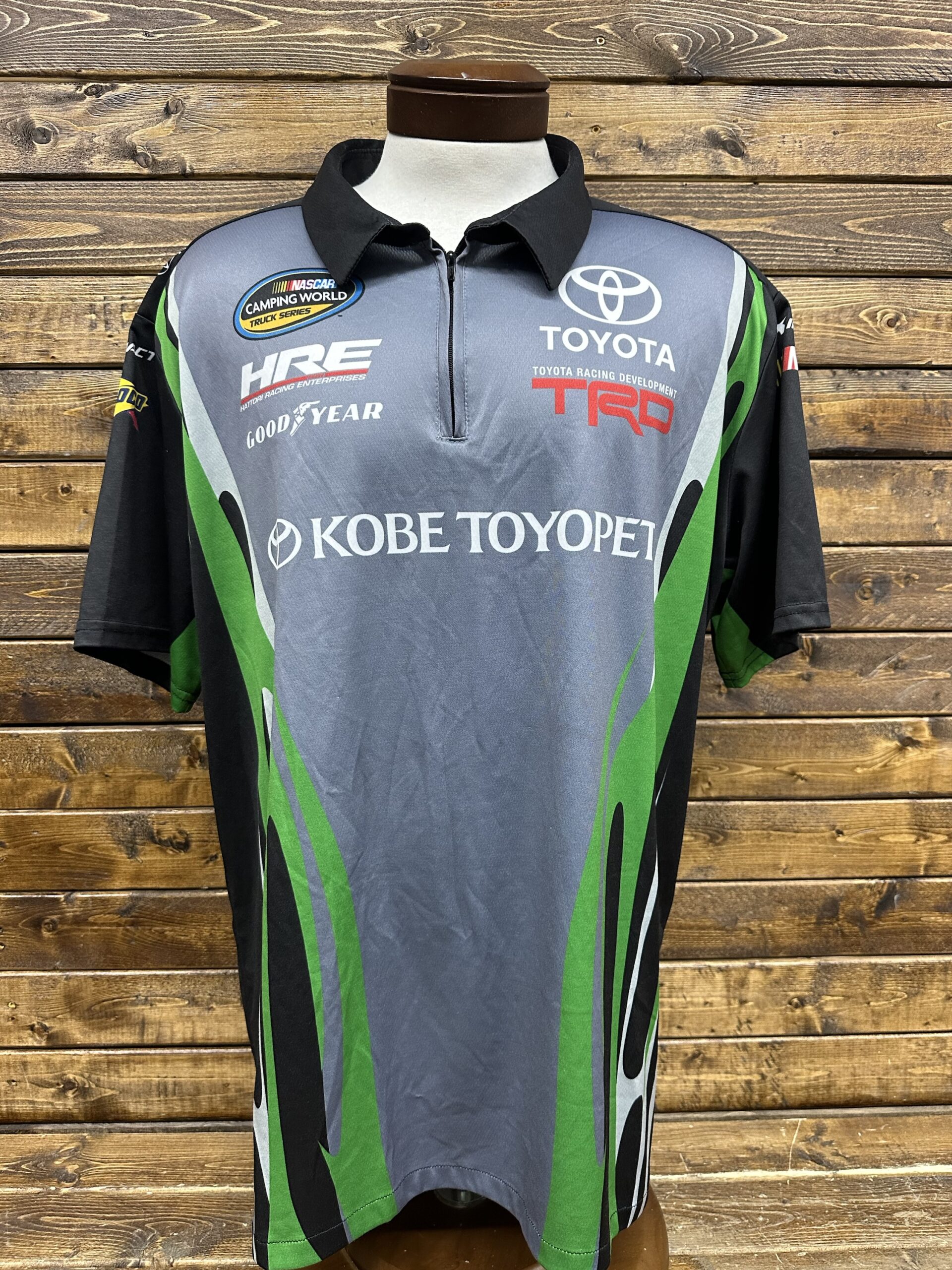 NASCAR Hattori Racing Team Issued Toyota Tsusho Race Used Crew Shirt Medium