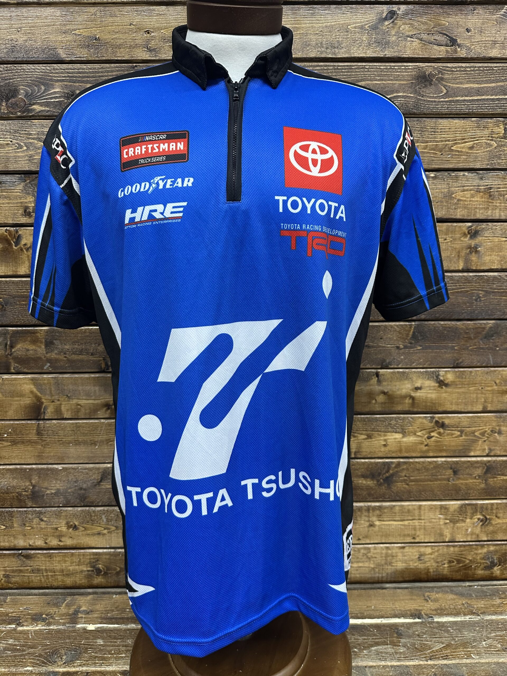 NASCAR Hattori Racing Team Issued Toyota Tsusho Race Used Crew Shirt Medium