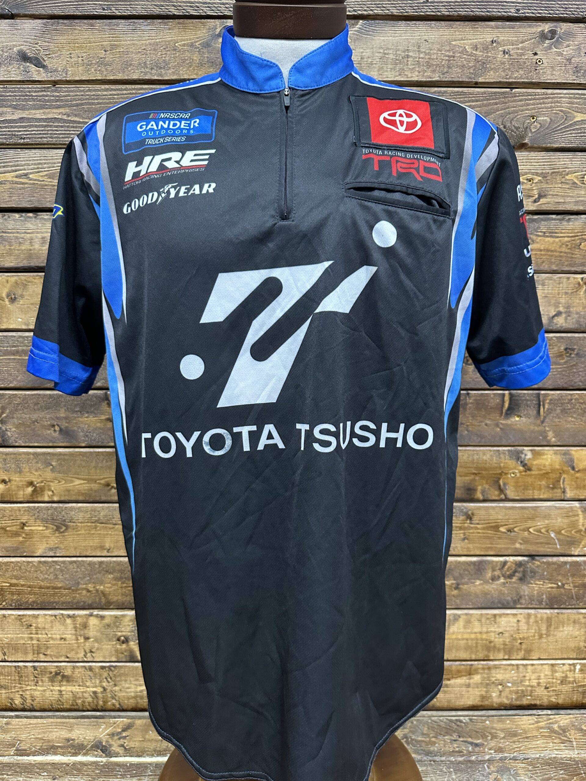 NASCAR Hattori Racing Team Issued Toyota Tsusho Race Used Crew Shirt Medium