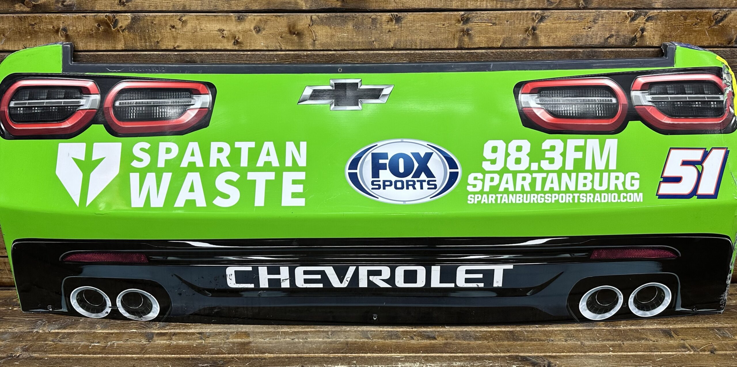 NASCAR #51 Jeremy Clements 2025 Charlotte Race Used Spartanburger Rear Bumper