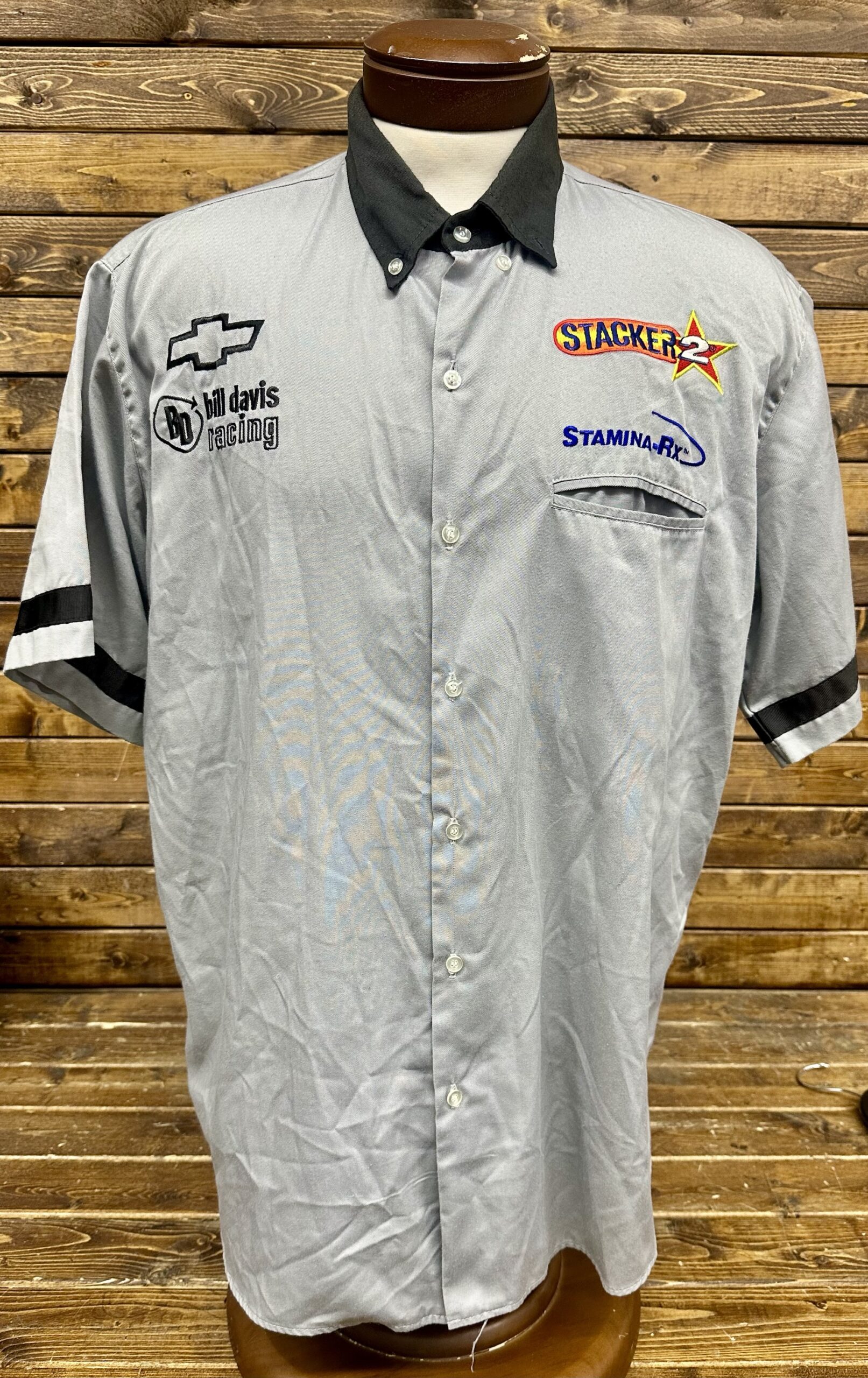 NASCAR Bill Davis Racing Team Issued Garage Crew Shirt Size XL