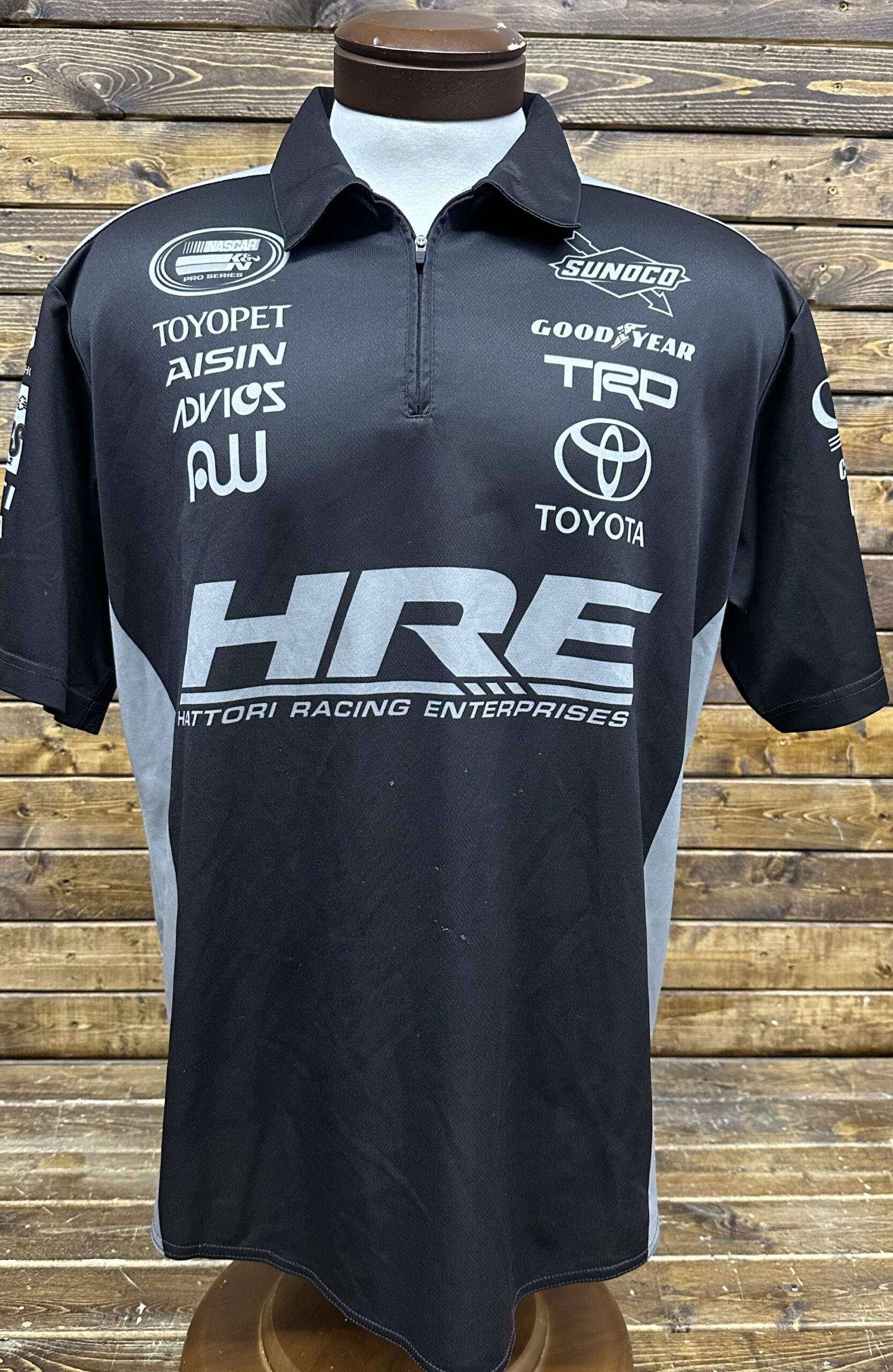 NASCAR Hattori Racing K & N Series Team Issued Race Used Crew Shirt XL