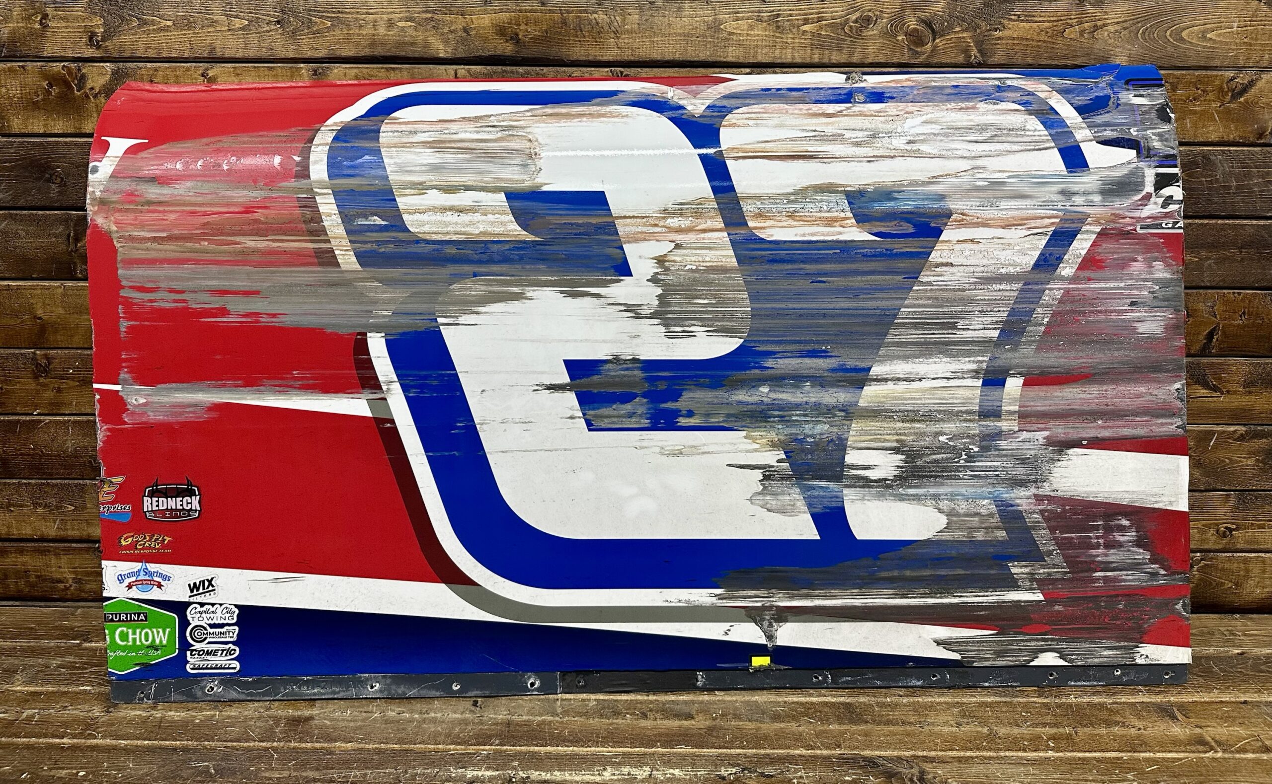NASCAR #27 Jeb Burton Race Used Door Panel Jordan Anderson Racing