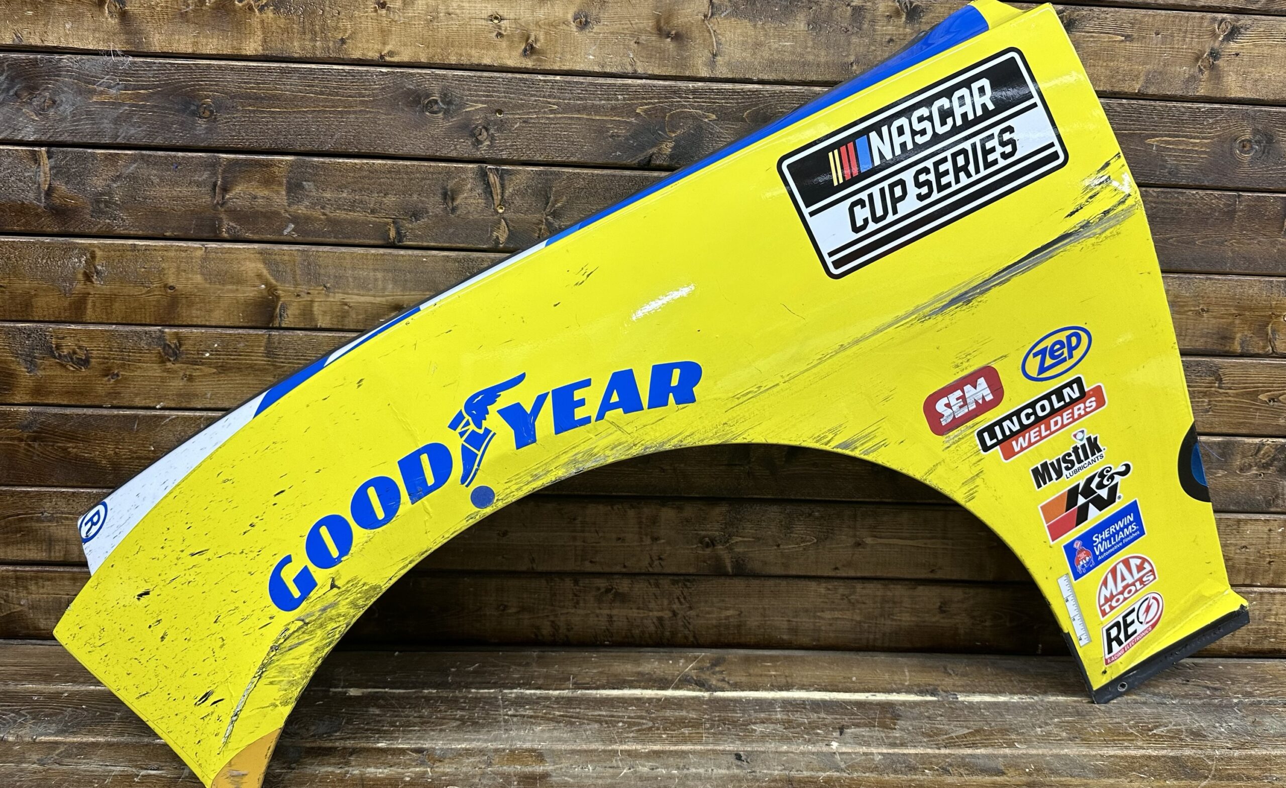 NASCAR #38 Zane Smith 2025 Gateway Race Used Long John Silvers Contingency Panel