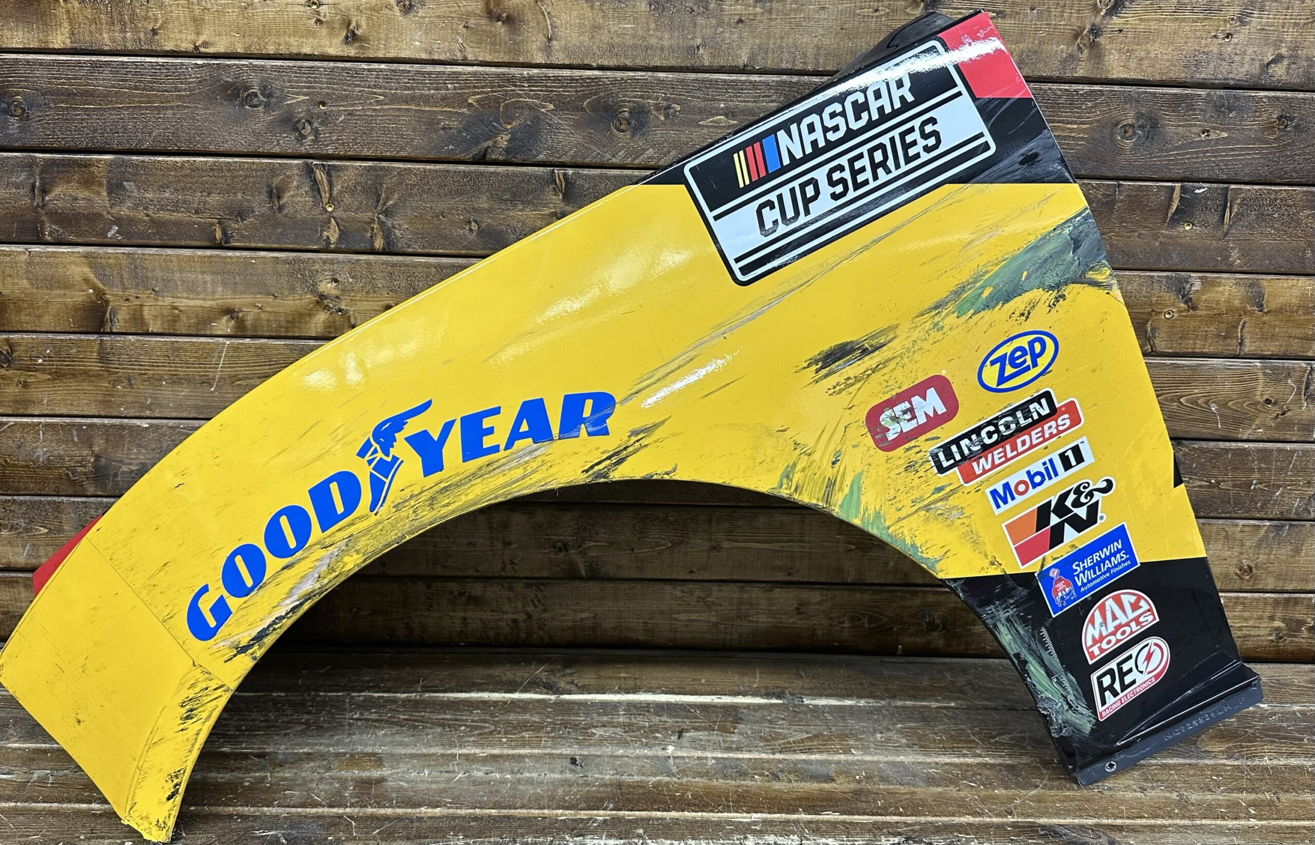 NASCAR #4 Noah Gragson 2025 Bristol Race Used Rush Truck Contingency Panel FRM