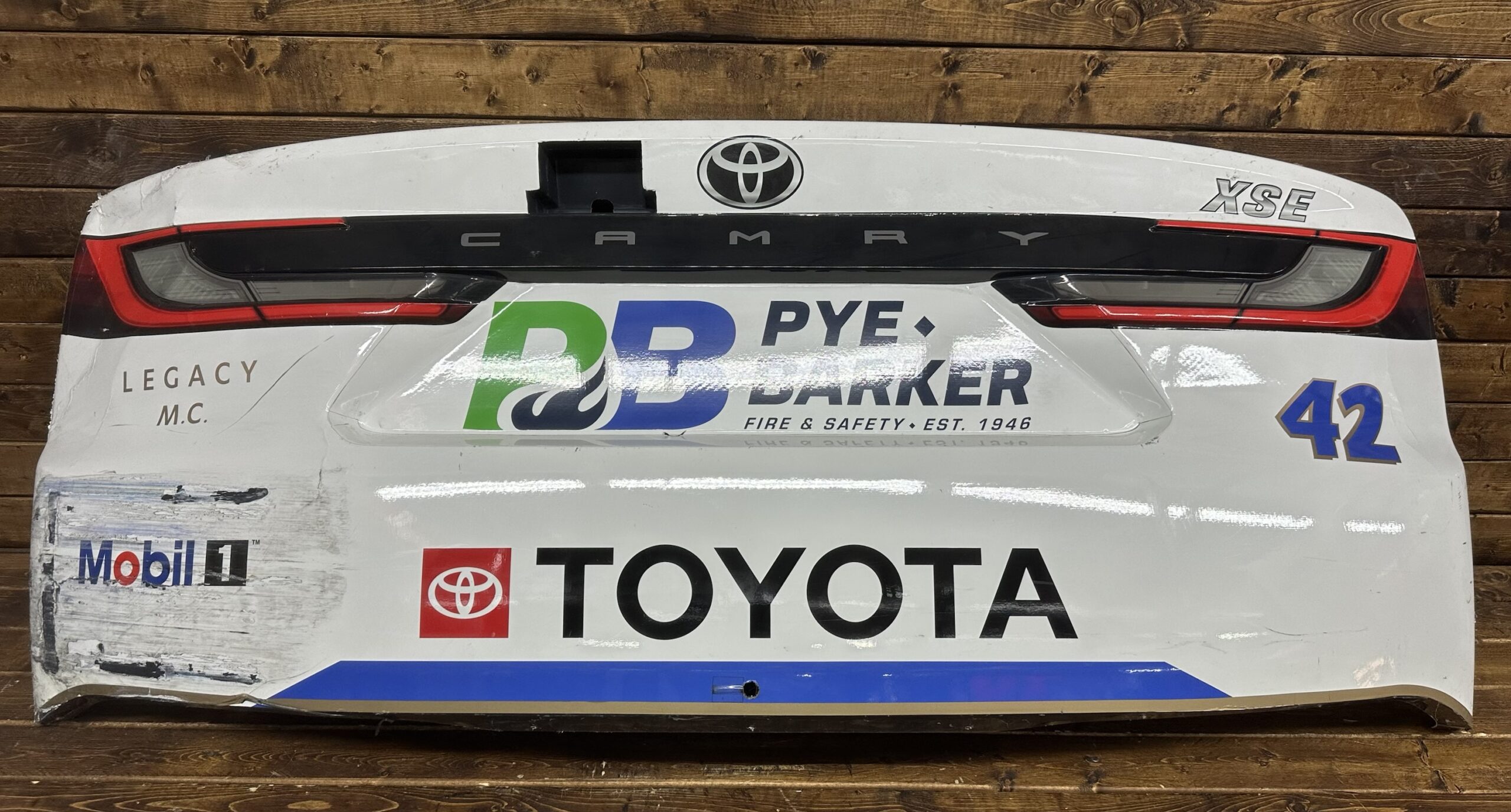 NASCAR #42 John Hunter Nemechek 2024 Pye Barker Rear Bumper Legacy MC