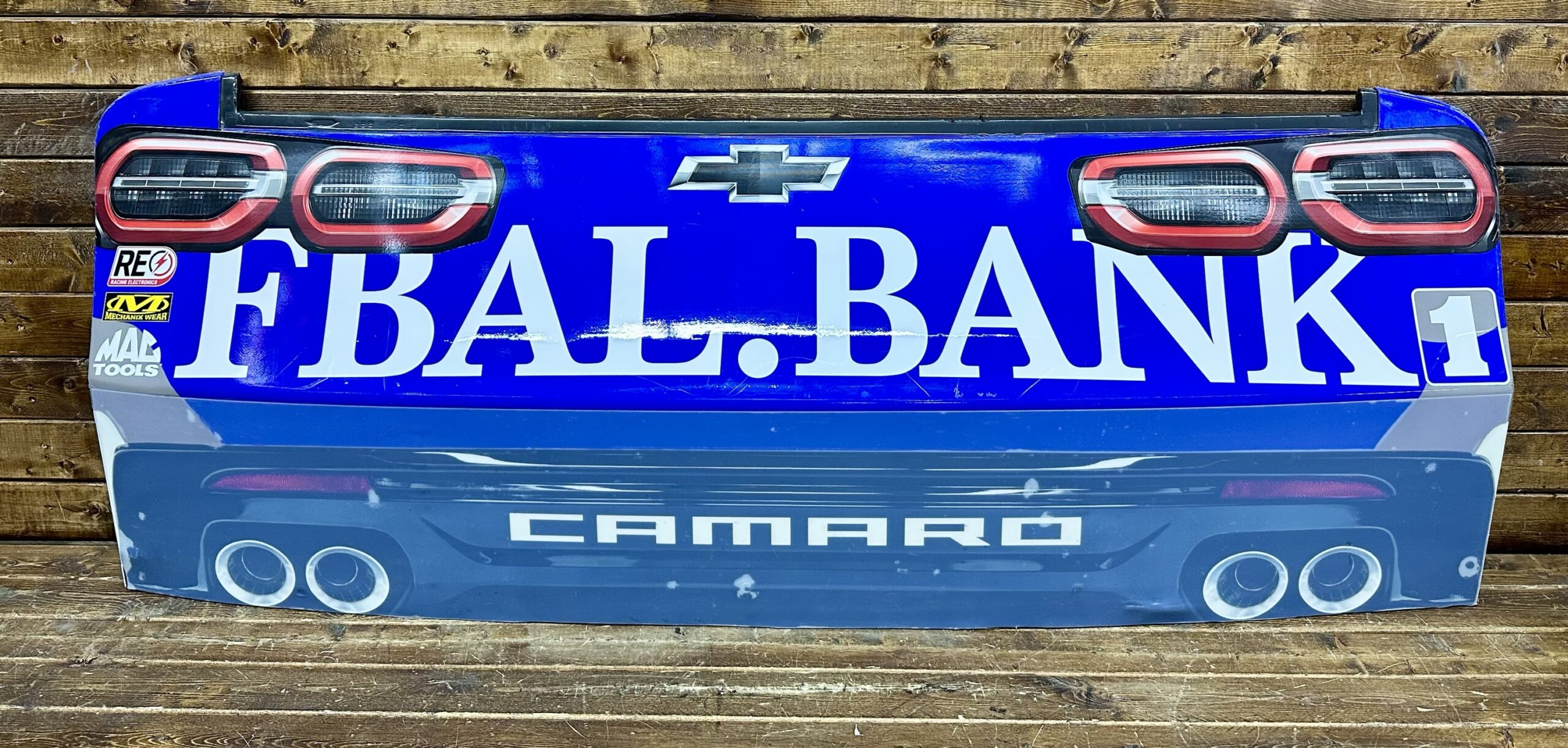 NASCAR #1 Sam Mayer FBAL.Bank JRM Race Used Rear Bumper