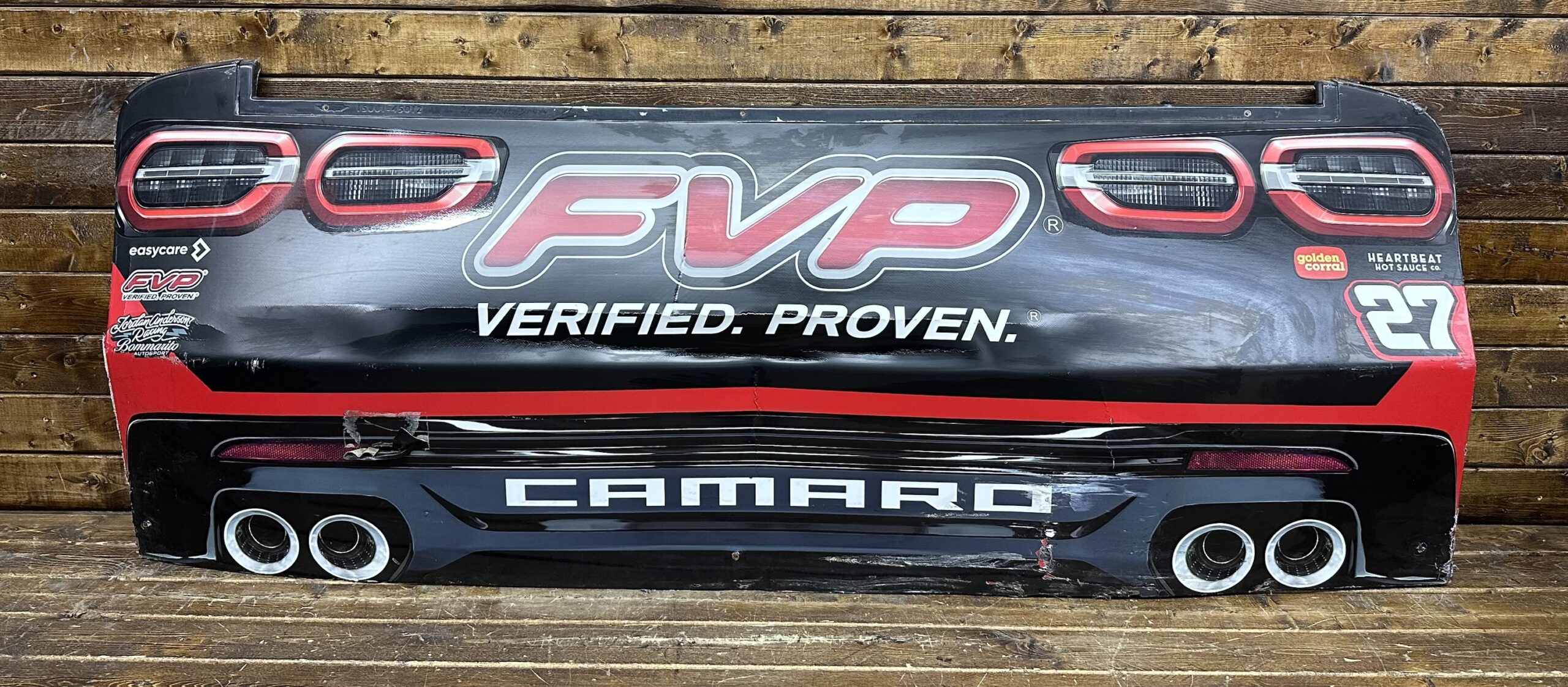 NASCAR #27 Jeb Burton 2024 Sonoma Race Used FVP Rear Bumper