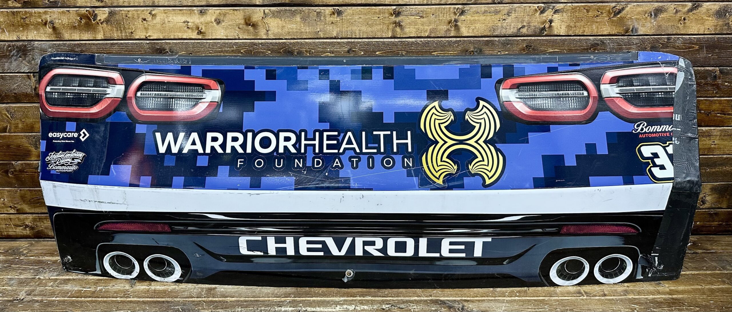 NASCAR #31 Blaine Perkins 2025 Warrior Health Foundation Race Used Bumper JAR
