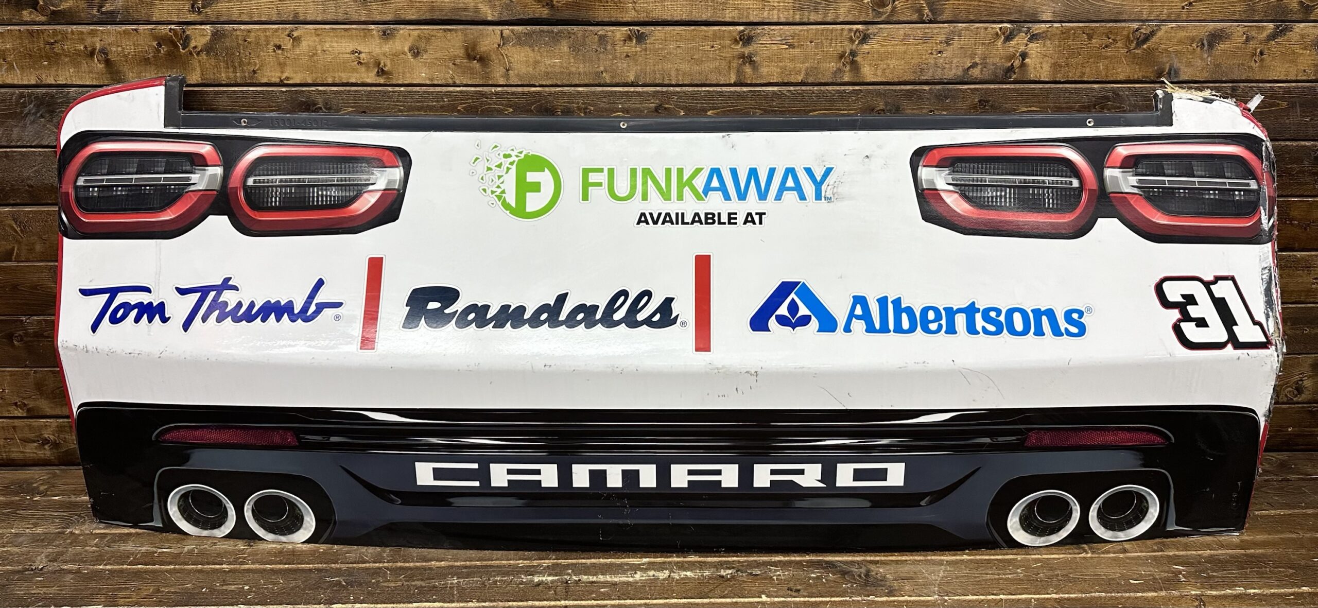Nascar #31 Parker Retzlaff 2024 Race Used Chevrolet Rear Bumper
