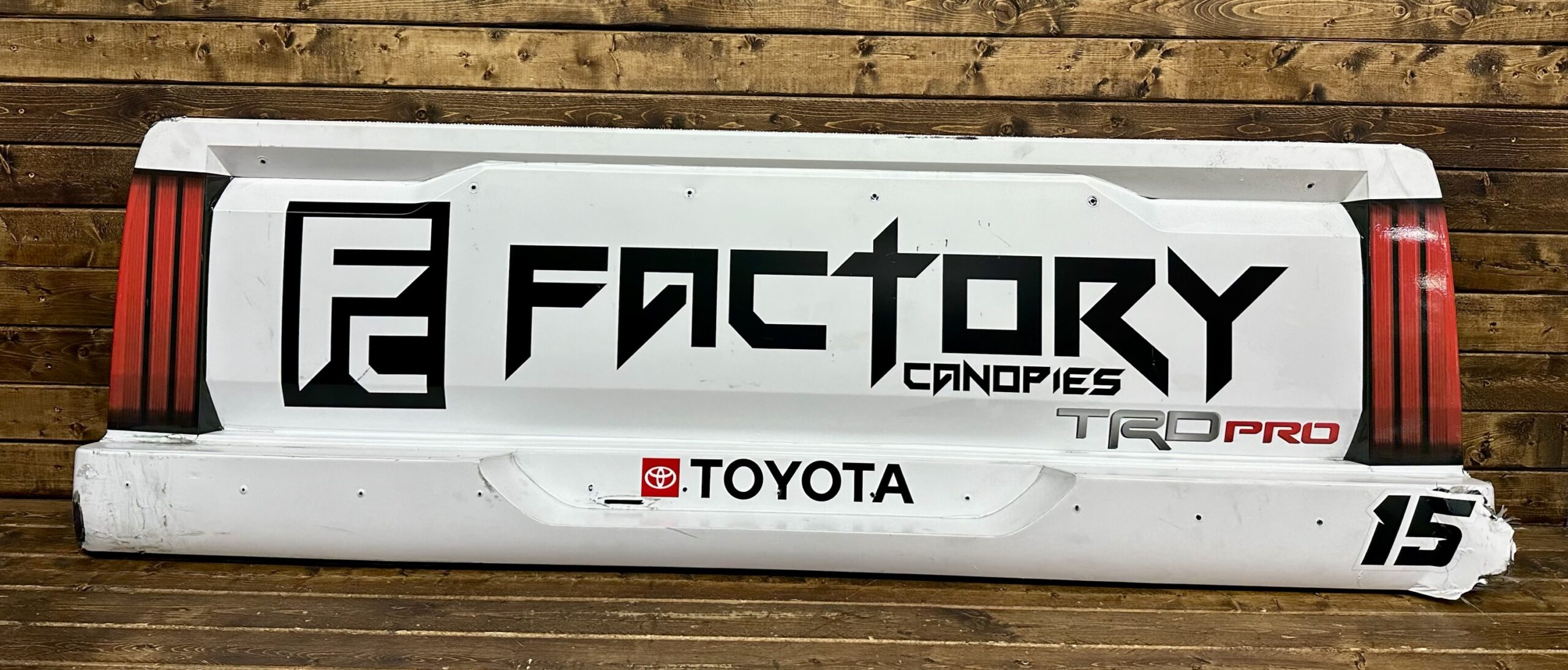 NASCAR #15 Tanner Gray 2025 Charlotte Toyota Factory Canopies Race Used Rear Bumper TRICON