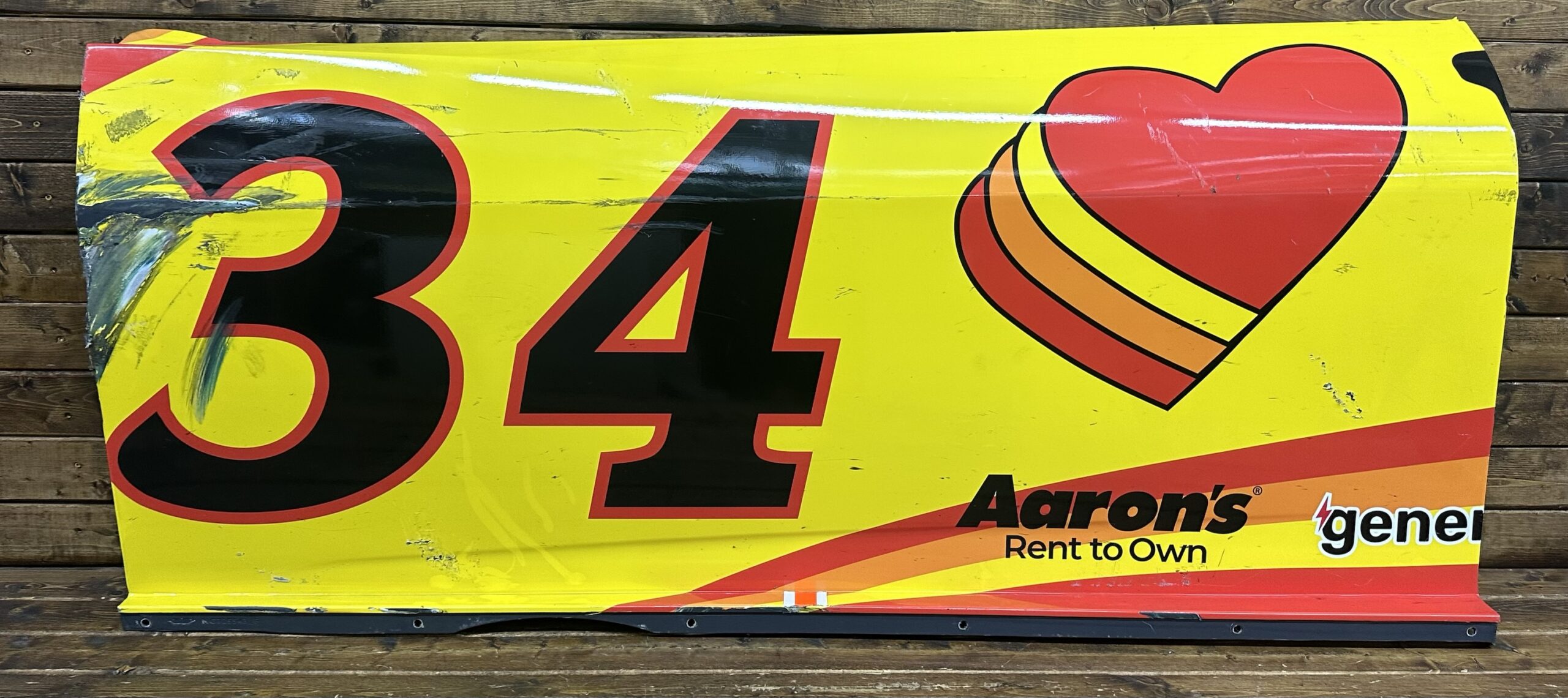 NASCAR #34 Todd Gilliland 2025 Race Used Love’s Door Panel- Roval