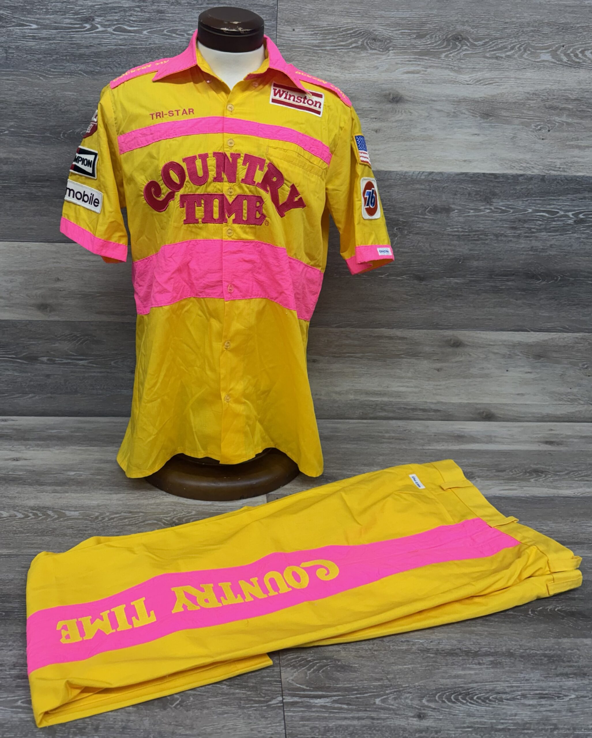 Old School Winston Cup Bobby Hamilton Country Time Crew Uniform- Size Large