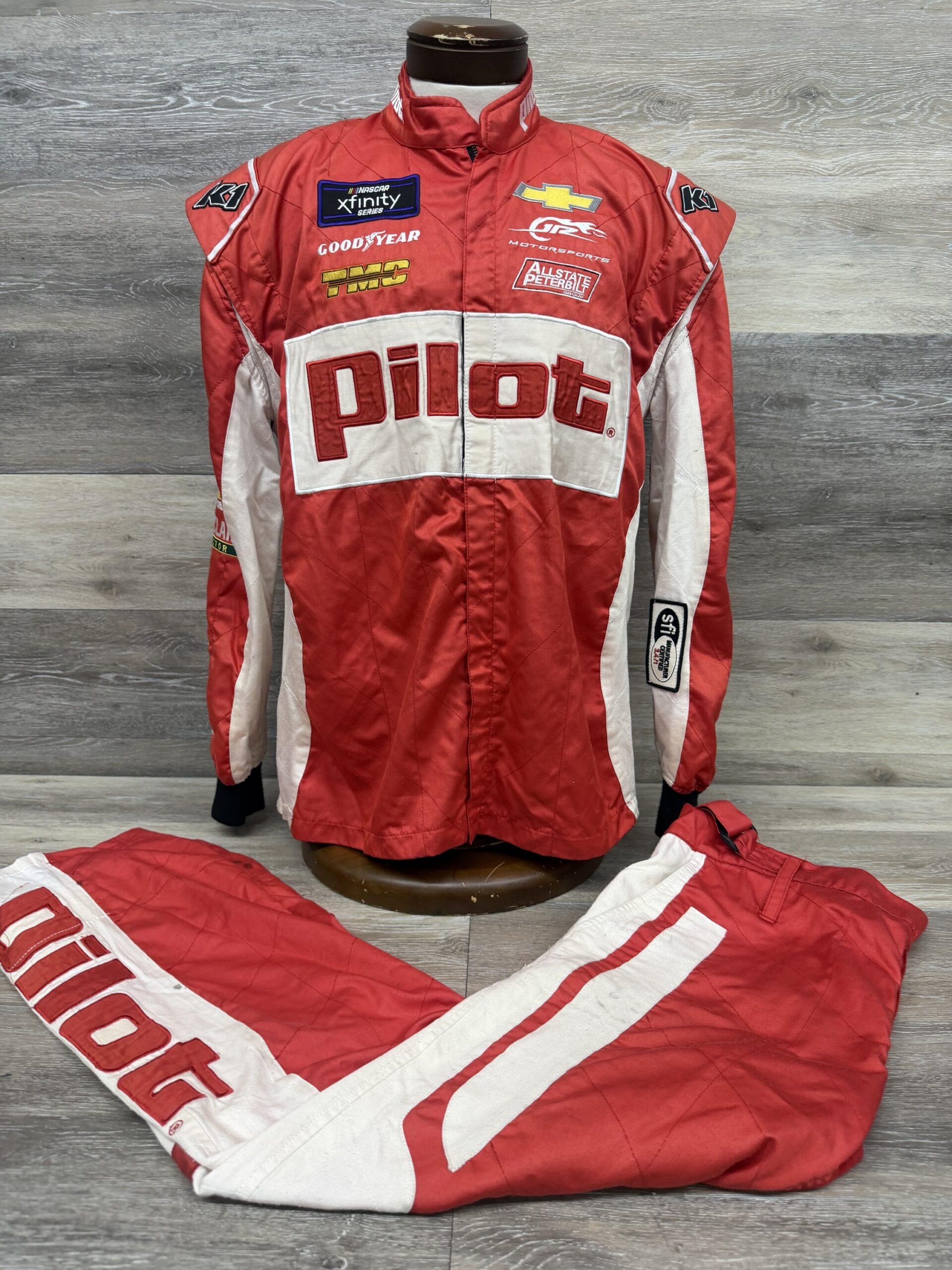 NASCAR K1 JRM Race Used 2pc Fire Suit SFI Rated 3.4/1 C46/W34/L31