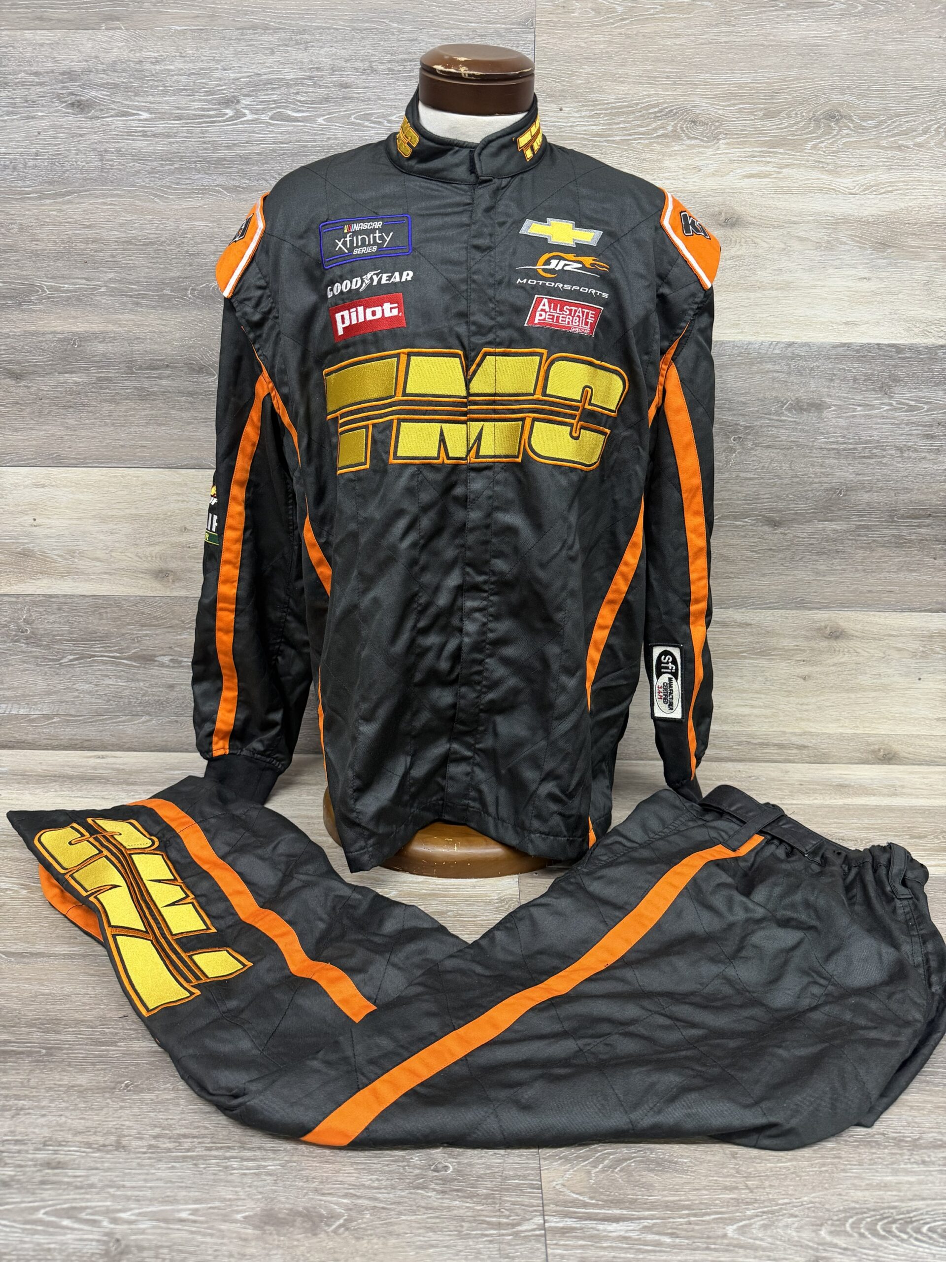 NASCAR K1 JRM Race Used 2pc Fire Suit SFI Rated 3.4/1 C44/W32/L33