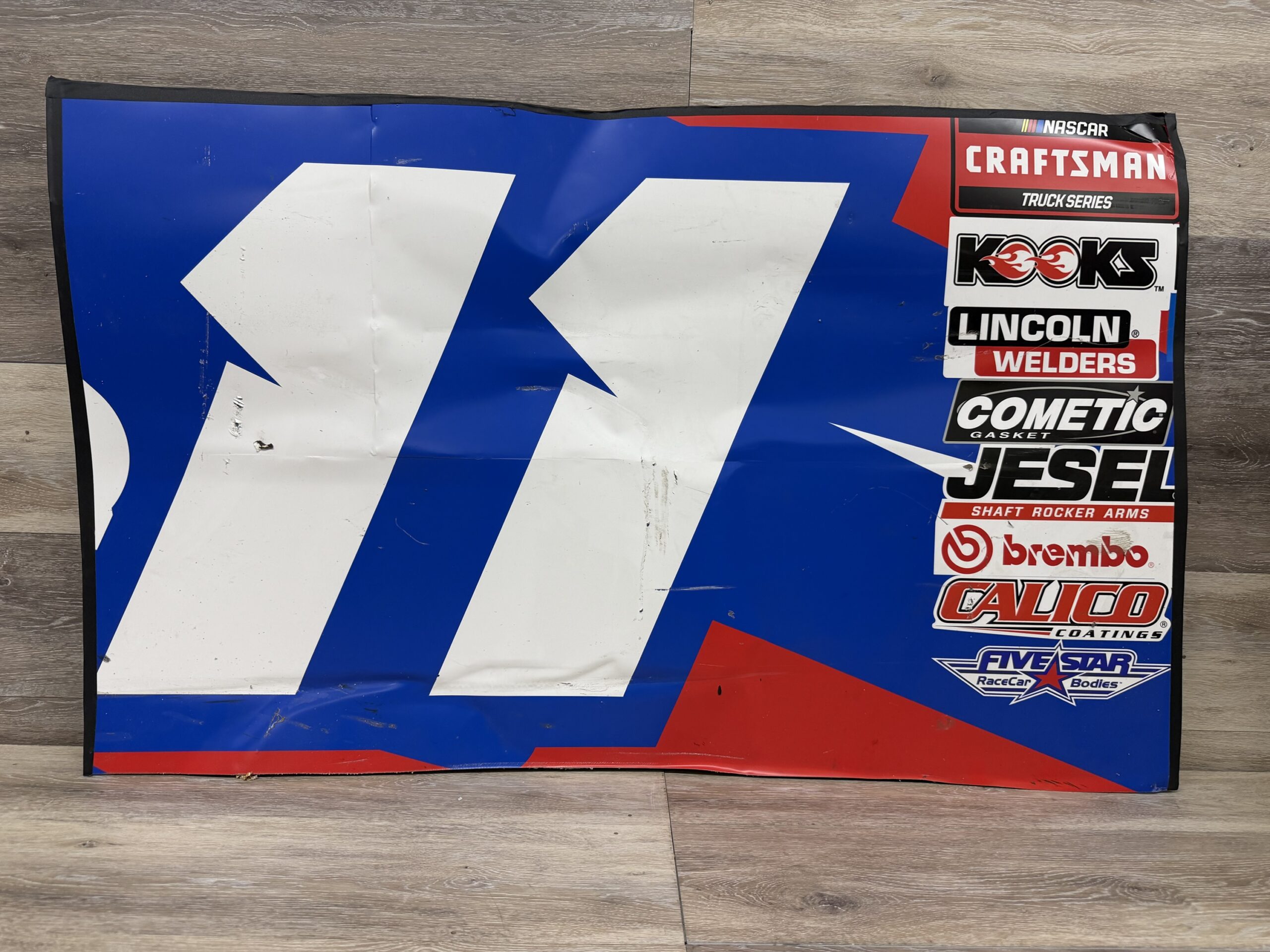NASCAR #11 Kaden Honeycutt 2026 Mobil1 Race Used Door Panel