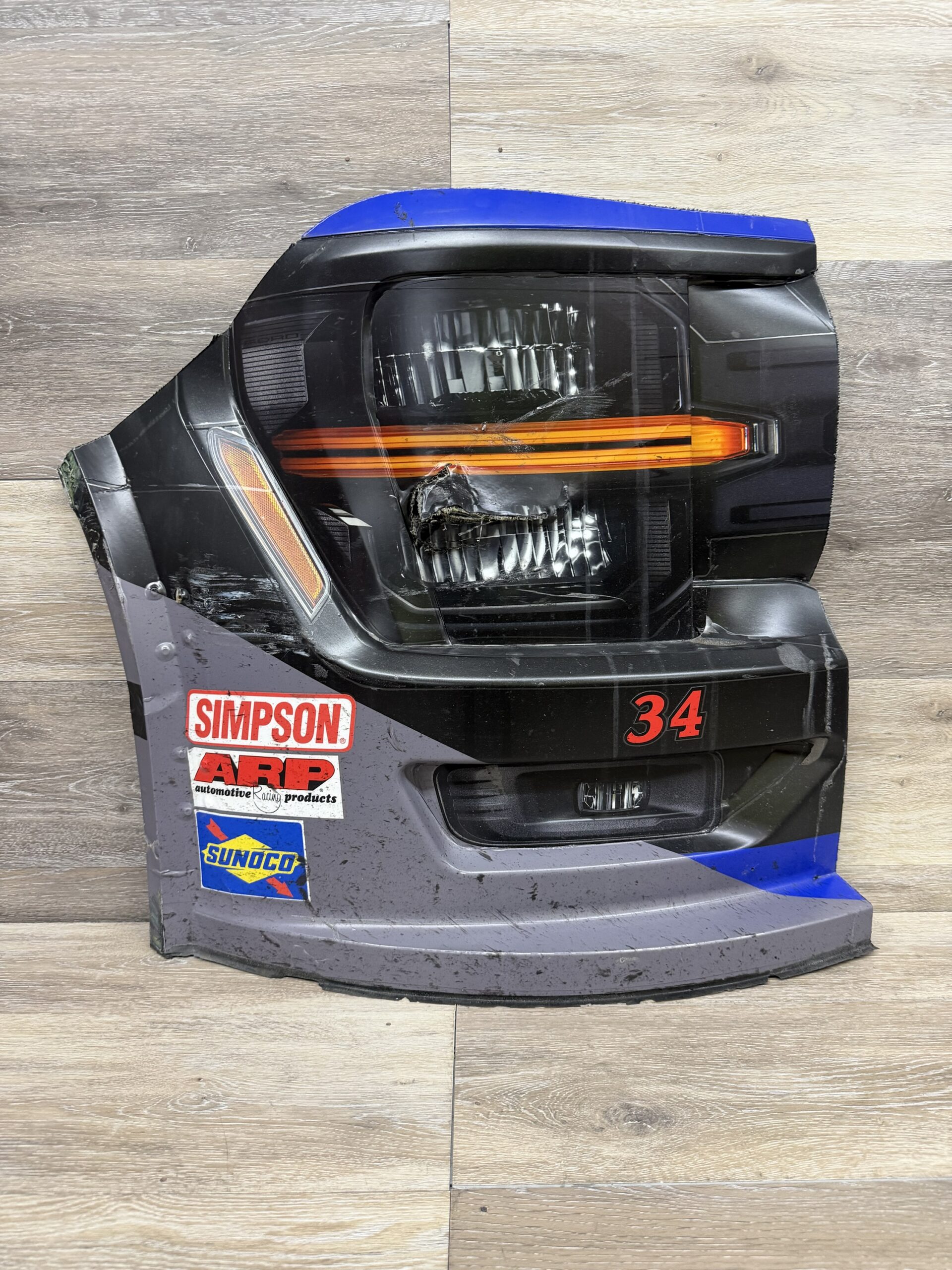NASCAR #34 Layne Riggs 2026 Race Used FRM Corner Nose