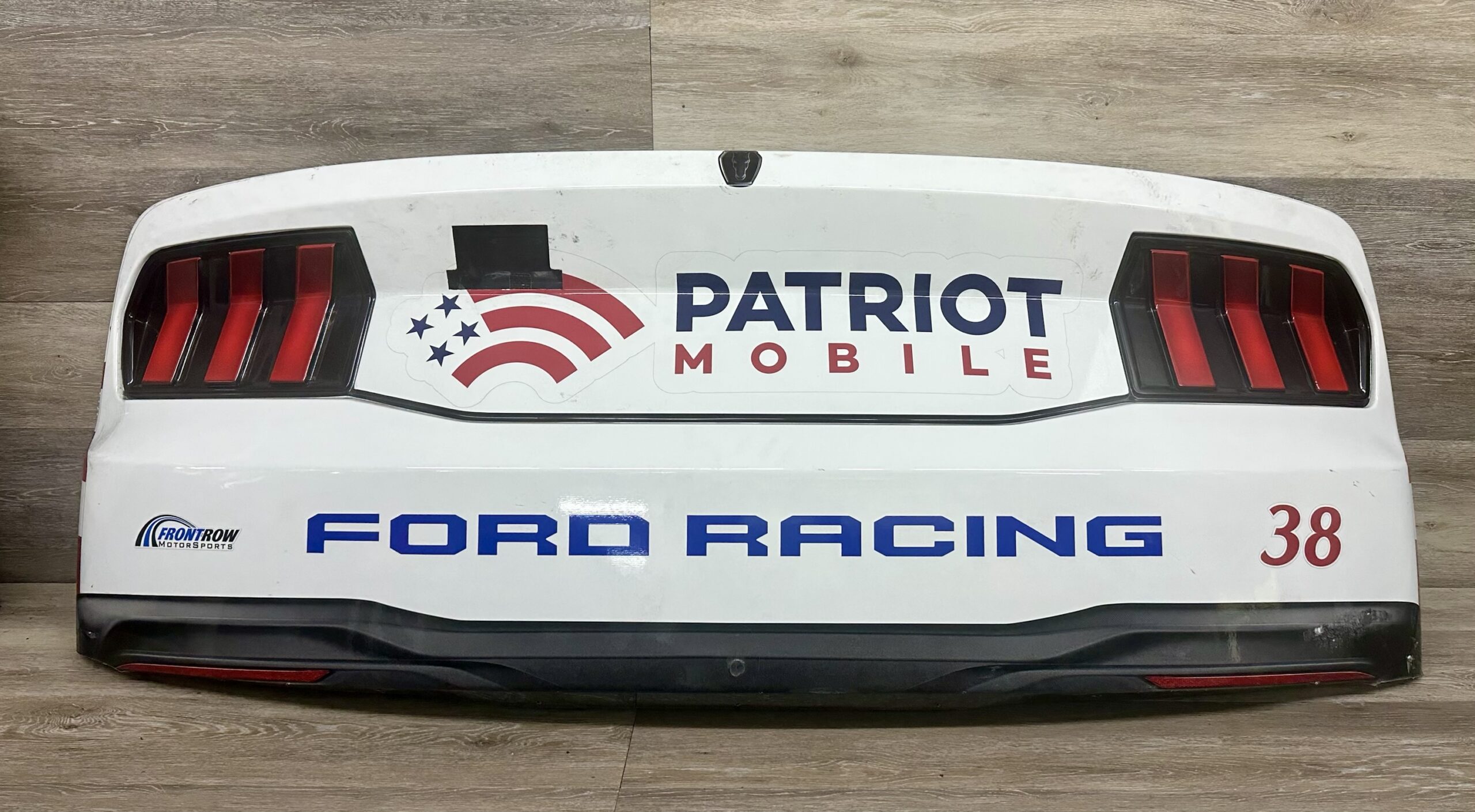 NASCAR #38 Zane Smith 2026 Iowa Race Used Patriotic Rear Bumper FRM