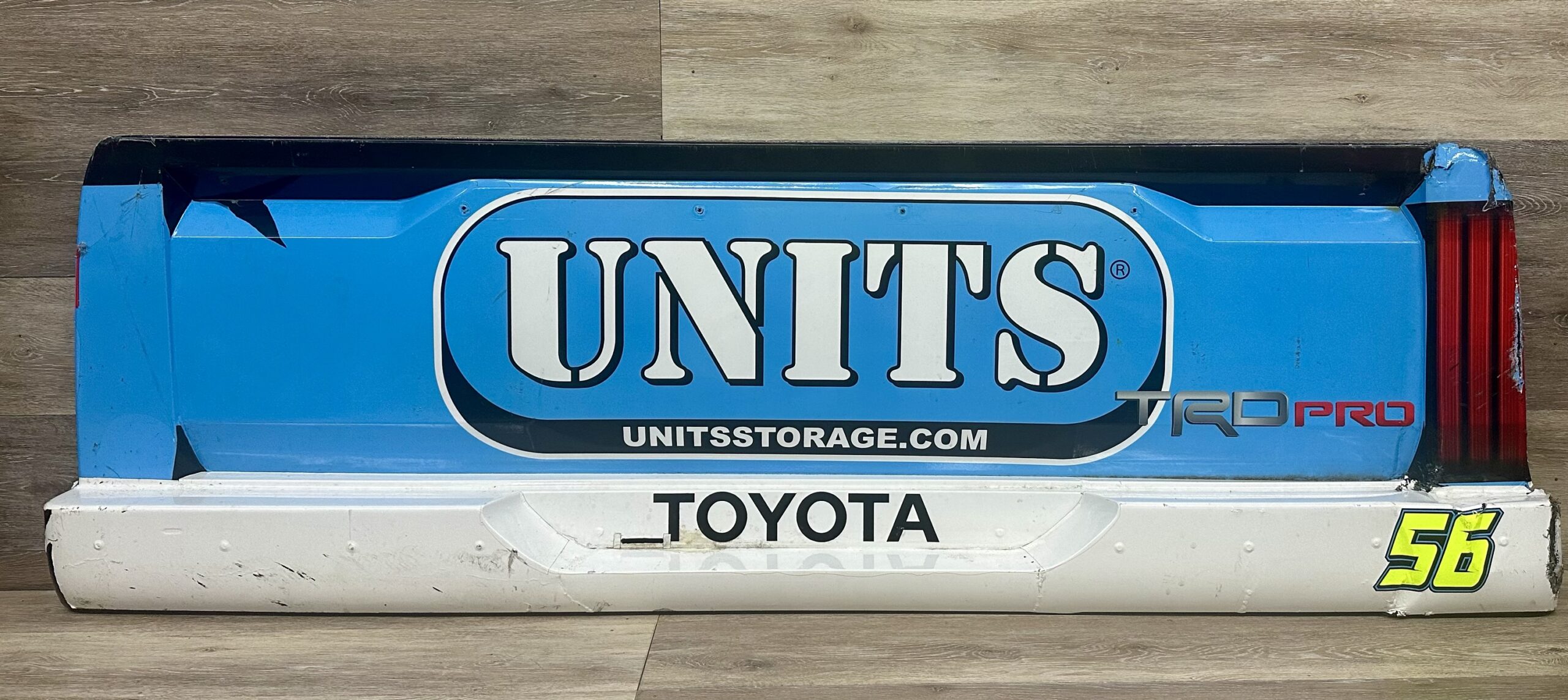 NASCAR #56 Timmy Hill Toyota UNITS Race Used Rear Bumper Hill Motorsports