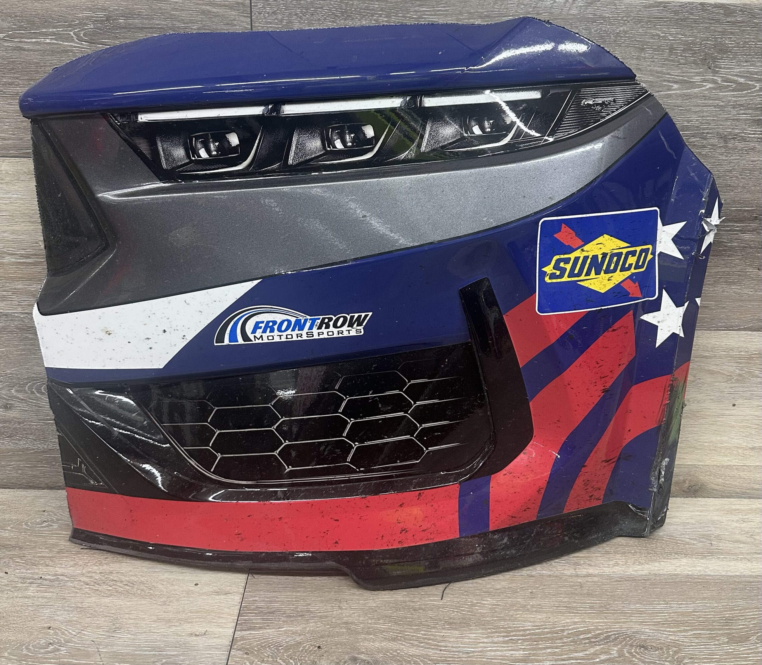NASCAR #38 Zane Smith 2026 Iowa Race Used Patriotic Corner Nose FRM