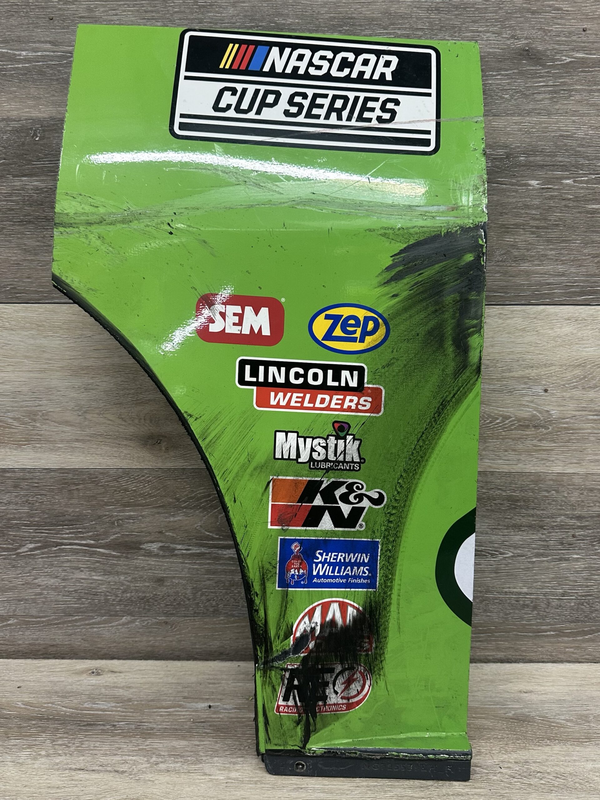 NASCAR #38 Zane Smith 2025 Race Used Benebone FRM Contingency Panel